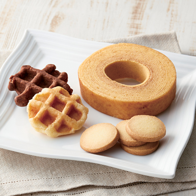 ベルギーワッフルと焼菓子セット