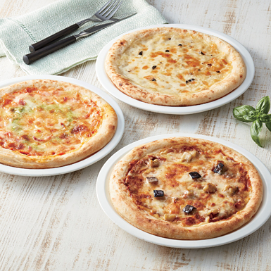 〈リストランテマッサ〉3種のこだわりナポリ風ピッツァ 6枚